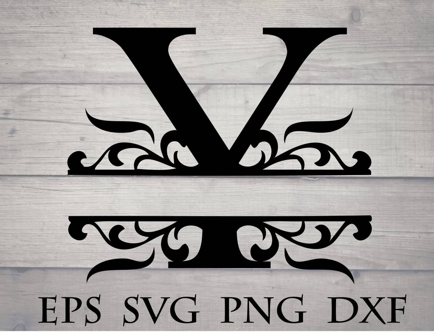 Download Monogram split initial svg / divided initial Y svg split