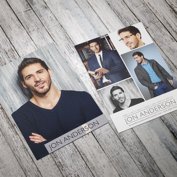 free download model and actor comp card template
