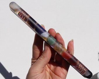 Orgonite® - Chakra - Wand - Handmade - Rainbow - Orgone Generator® - Crystals - Gift - EMF Protection - Quartz - HoodXHippie