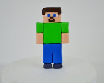 Edible Minecraft Inspired Steve Cake Topper