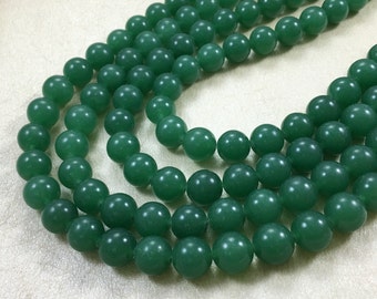 one full strand semi precious gemstone 10 mm jade beads for jewelry making(C572)