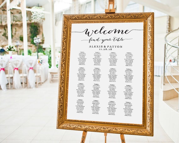 wedding seating chart seating chart poster seating chart