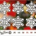 ByJon Instant Download - Decorative Christmas carol snowflake decorations for paper cut laser cutter dxf svg pdf png eps jpg