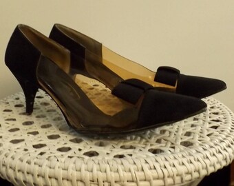 Black "Aldens" Vintage Bow Pumps