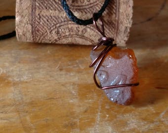 Rare Brown seaglass Necklace
