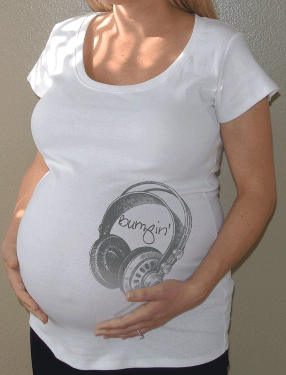 Bumpin' Headphones Baby Bump Maternity custom shirt