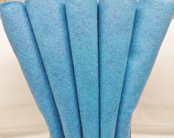 Felt Sheets, Tropical Wave Blue Wool Felt, Merino Blend Wool Felt, Craft Felt, 12 X 18 Sheet