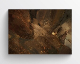 Fine Art Canvas Print 'Mocca', Wall Art, Impressionist Painting Print