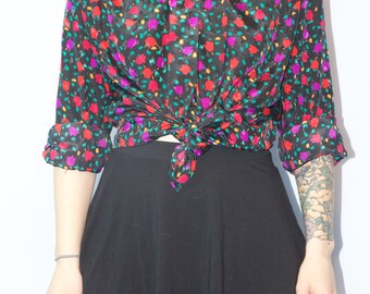 Impressions of California Vintage Tulip Blouse Size 10 Made in USA
