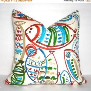 pillow waterproof outdoor covers fish nautical ocean