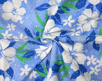 Hawaiian Print Cotton Fabric - 61"