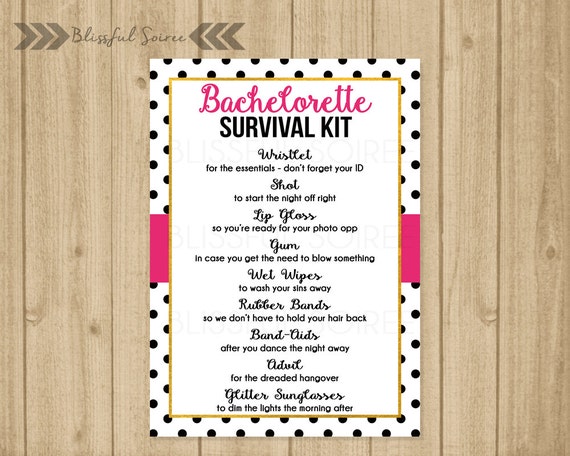 Bachelorette Survival Kit Bachelorette Party Game Spade Bachelorette Survival Kit Bachelorette Party Game Spade