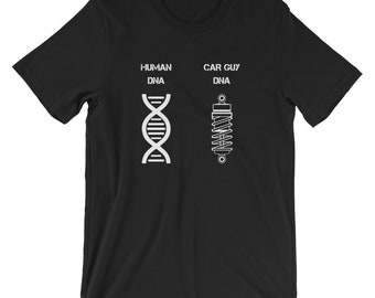 Human DNA Car Guy DNA T-shirt Funny Car Enthusiast Tee
