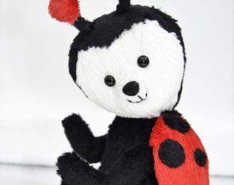 SALE!! Ladybird teddy bear - handmade artist bear with gift box