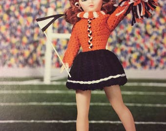 Cheerleader Outfit Crochet Pattern for 15" Fashion Doll