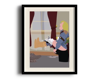 Dumb and Dumber minimalist poster, Dumb and Dumber digital art poster, Framed print, Matted print, Mounted print