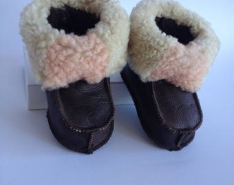 Baby shoes custom order, baby leather shoes, sheepskin fur, natural leather, best friend baby gift, custom baby shoes, winter baby shoes