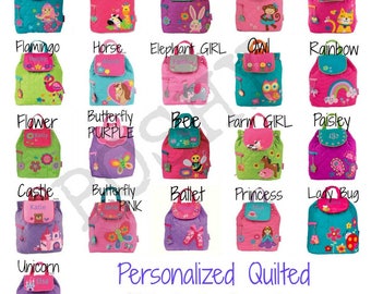 Monogrammed Toddler Backpack / Personalized Toddler backpack / girls backpack / boys backpack / 40+ designs