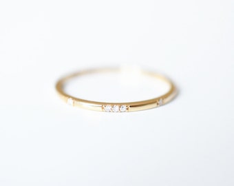 14k Wedding Band 18K Gold Diamond Ring 18K Gold Ring Rose Gold Engagement Ring 14k Engagement Diamond Ring 14k Rose Gold Ring