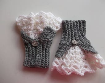 Wristwarmers, steampunk, goth, lacy