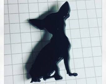 Chihuahua Brooch - laser cut acrylic
