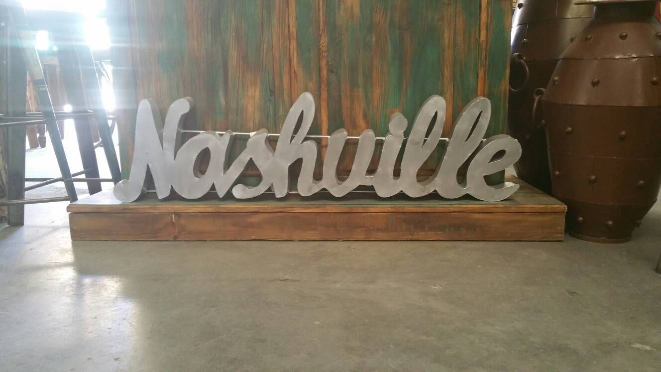Metal Nashville Sign Nashville Metal SignMother's Day