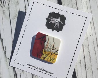 Fading Away - Shrinky Dink Pin