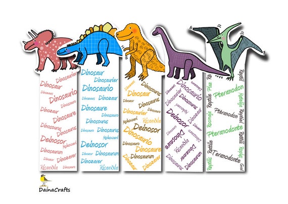 printable bookmarks pdf dinosaur bookmarks cute printable