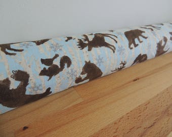 Woodland animal draft Stopper. Light blocker. Door or window snake. Draught excluder. House and home accessory. window draft stop.