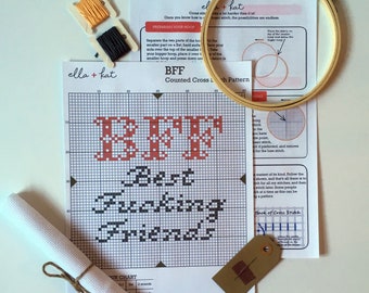 CROSS STITCH KIT | Best Friends Cross Stitch Kit