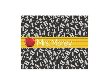 Personalized A is for Apple White Wall Canvas