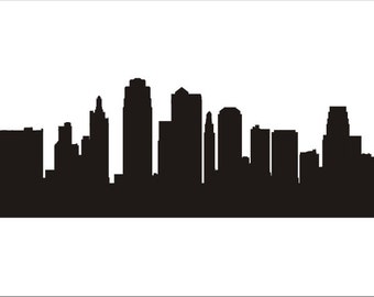 Detroit City Skyline Reusable STENCILS 7 Sizes Available