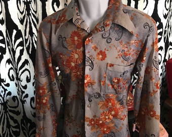 Paisley underground mens disco shirt