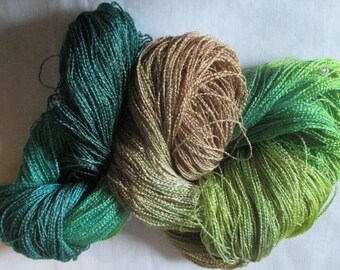 Handpainted Yarn-Soft Rayon Boucle lace Wt. - 688 yds - FREEBIRD