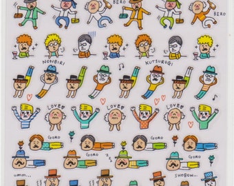 Ojisan Stickers - Japanese Stickers - Mind Wave Stickers - Reference A3773-75A5550-51S5936-37