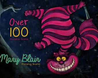 PHOTOSHOP BRUSHES, PHOTOSHOP, mary blair brushes, digital brushes, disney alice, brushes, alice, alice wonderland, gouche brushes, abr