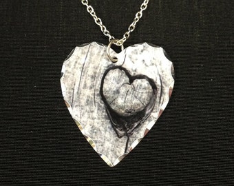 Custom Photo Necklace with Silver Detail