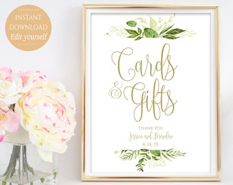 gift table sign template