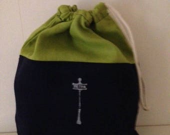 Closed with link cotton backpack bag