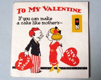 Vintage 1930s Valentine day Card
