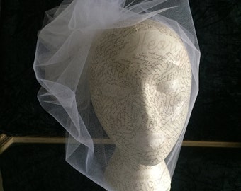 Birdcage Bubble Blusher with Tulle Rosette Fascinator