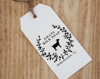 Goat Milk Soap Stamp - Custom Soap Stamp - Handmade Soap Stamp - Homemade Soap Stamp - Soap Labels - Barn Wedding Favor - Farmhouse Tags
