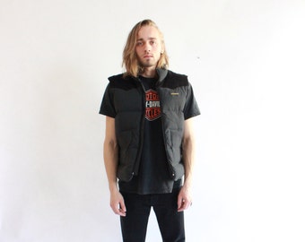 90s Black Padded Adidas Gilet