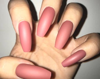 Rosé Acrylic Nails