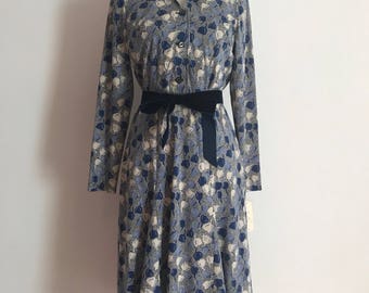 Vintage Floral Print Dress
