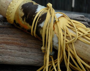 Rain Stick,Tribal Rain Stick,40 " Rainstick,Fringed leather rain stick, Boho Rainstick