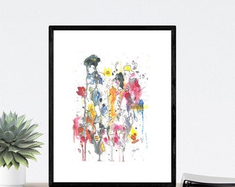 Abstract Watercolour Print - Watercolour on Paper print In High quality Print Card Paper