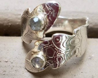 Sterling Laboradorite wrap ring