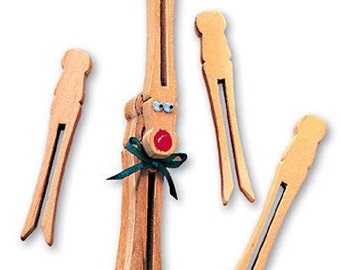 Flat Unfinished Clothespins bag of 30 pcs Penley Company
