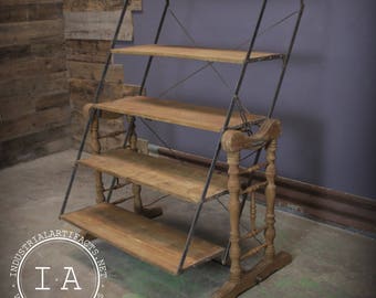 Antique Yesbera Baker's Rack Country Store Shelf Adjustable Table